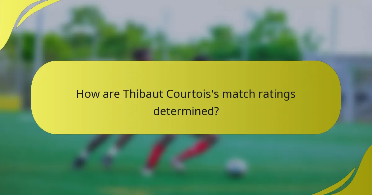 How are Thibaut Courtois's match ratings determined?