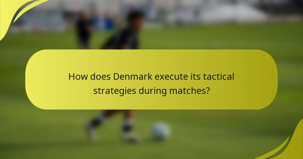How does Denmark execute its tactical strategies during matches?