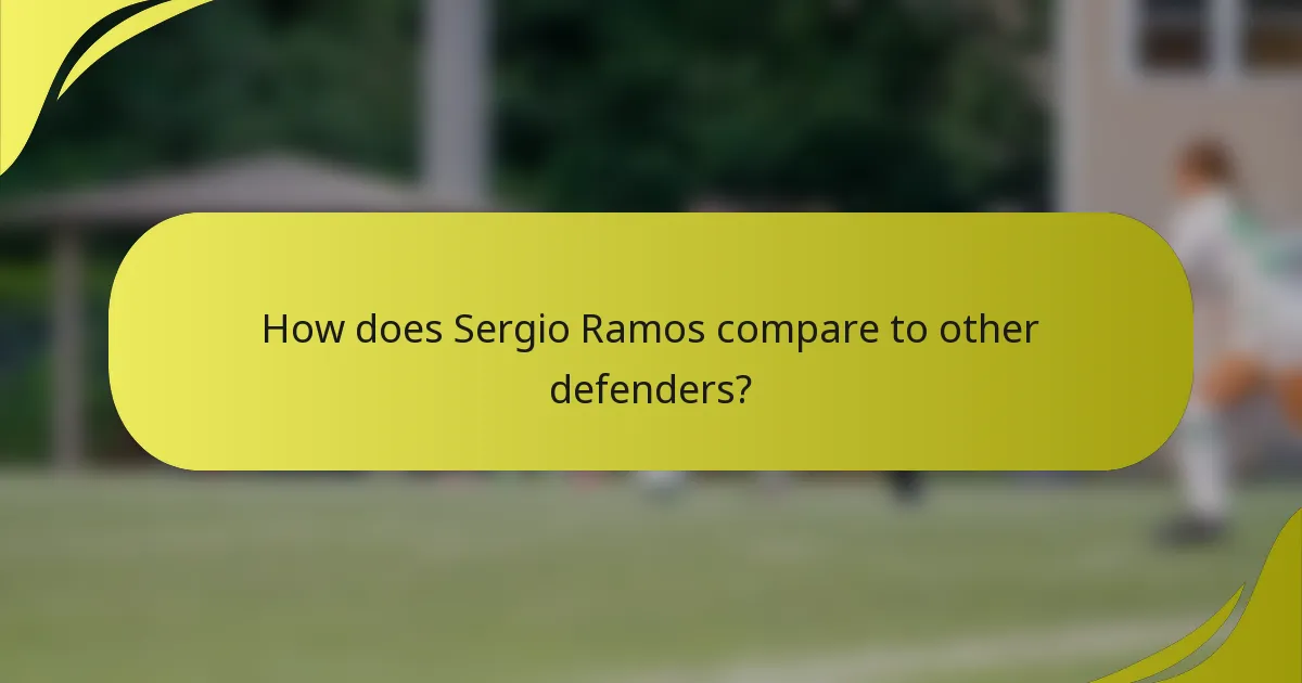 How does Sergio Ramos compare to other defenders?