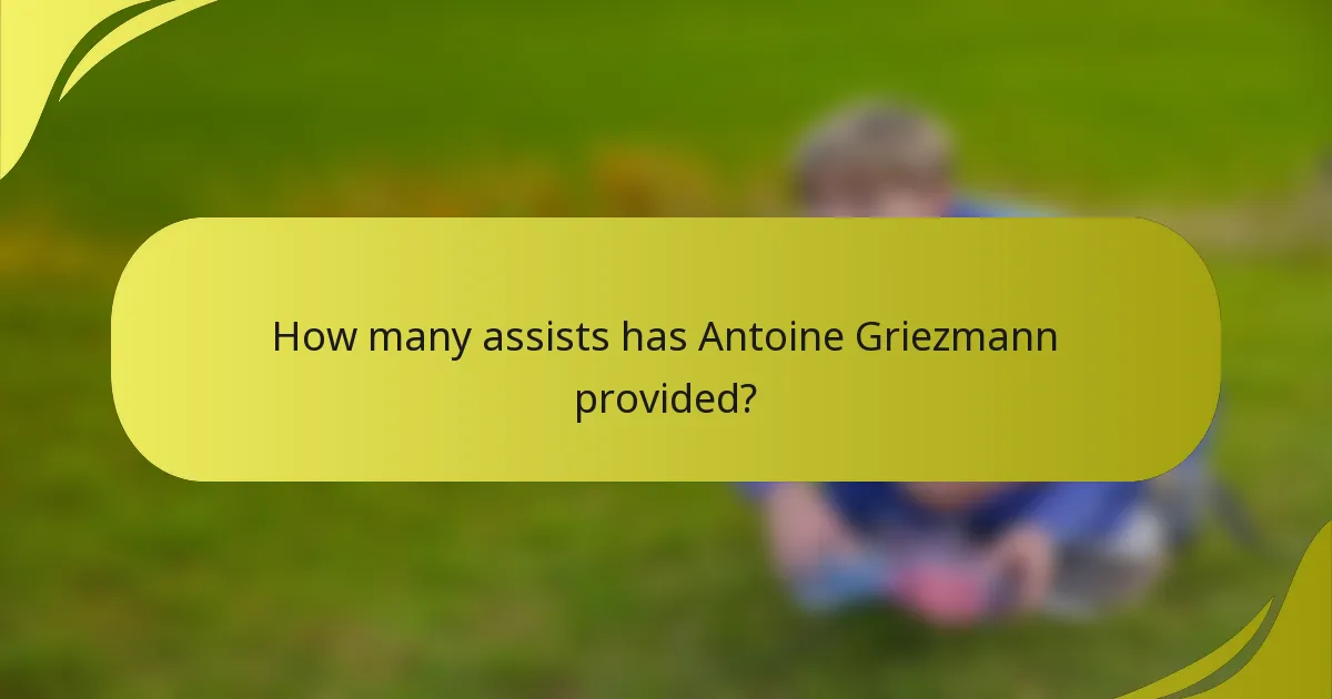 How many assists has Antoine Griezmann provided?
