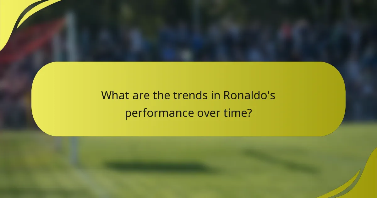 What are the trends in Ronaldo's performance over time?