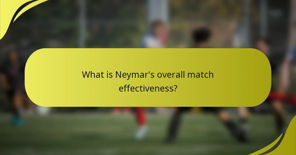 What is Neymar's overall match effectiveness?